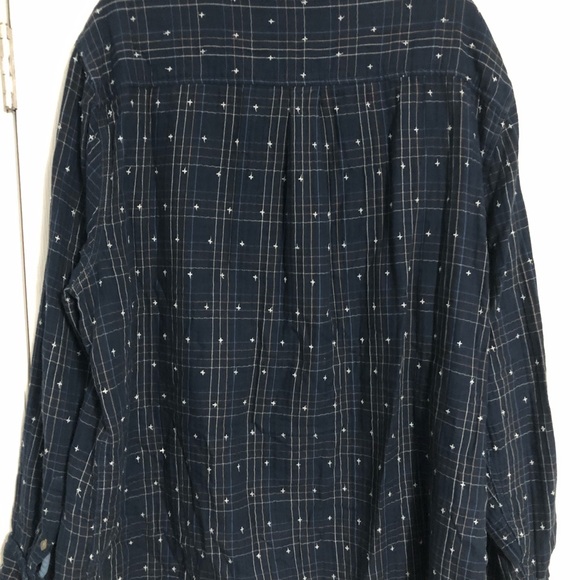 Carbon2cobalt men’s soft flannel like shirt plaid star button down men’s XXL - Picture 10 of 11